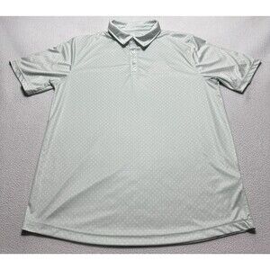 Swannies Polo Golf Shirt Size Large Performance Geometric Print Casual LOGO**
